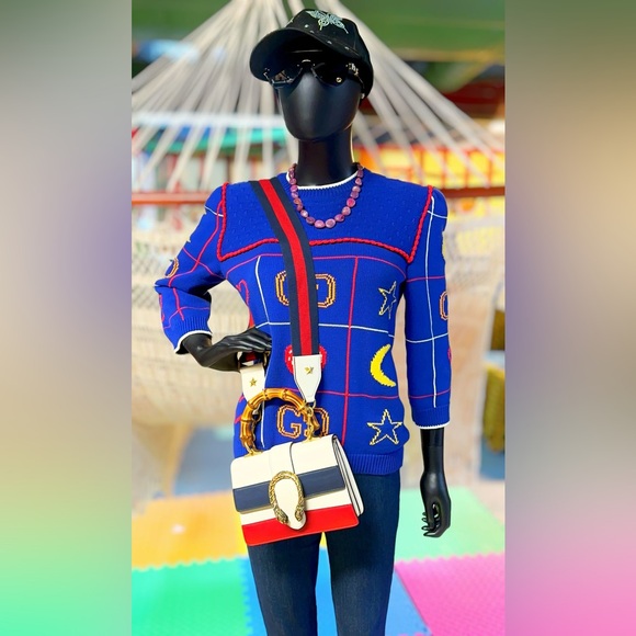 Gucci Red, White, and Black Satchel with Bamboo Handle - Picture 3 of 17